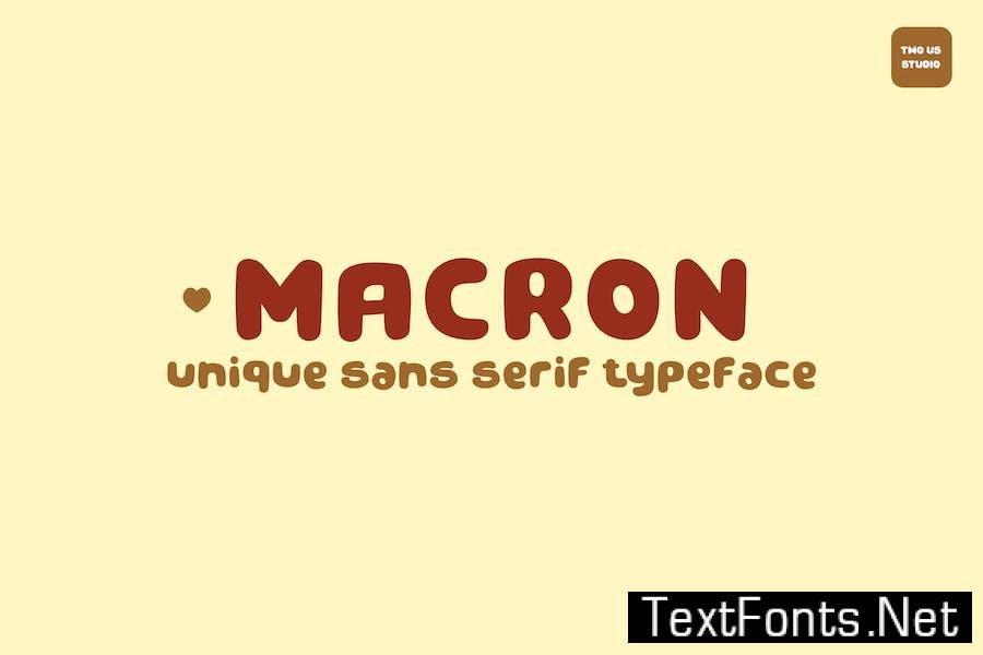 Macron - Unique Sans Serif Typeface Font