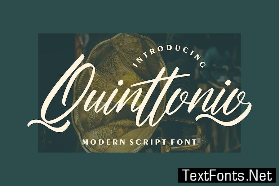 Quinttonio | Modern Script Font