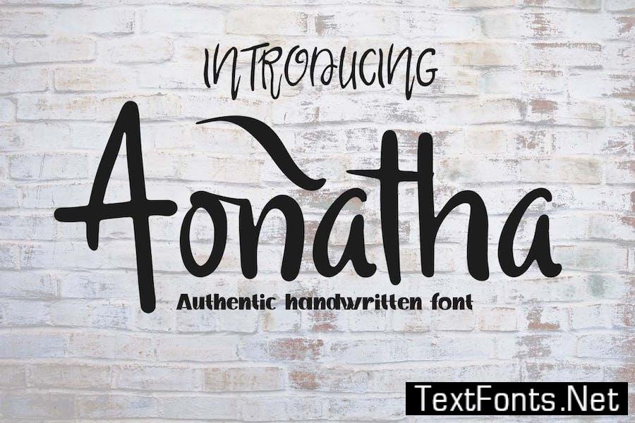 Aonatha - Handwritten font