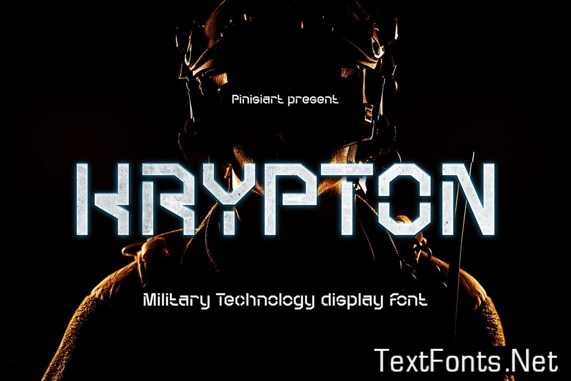 KRYPTON - military technology display font