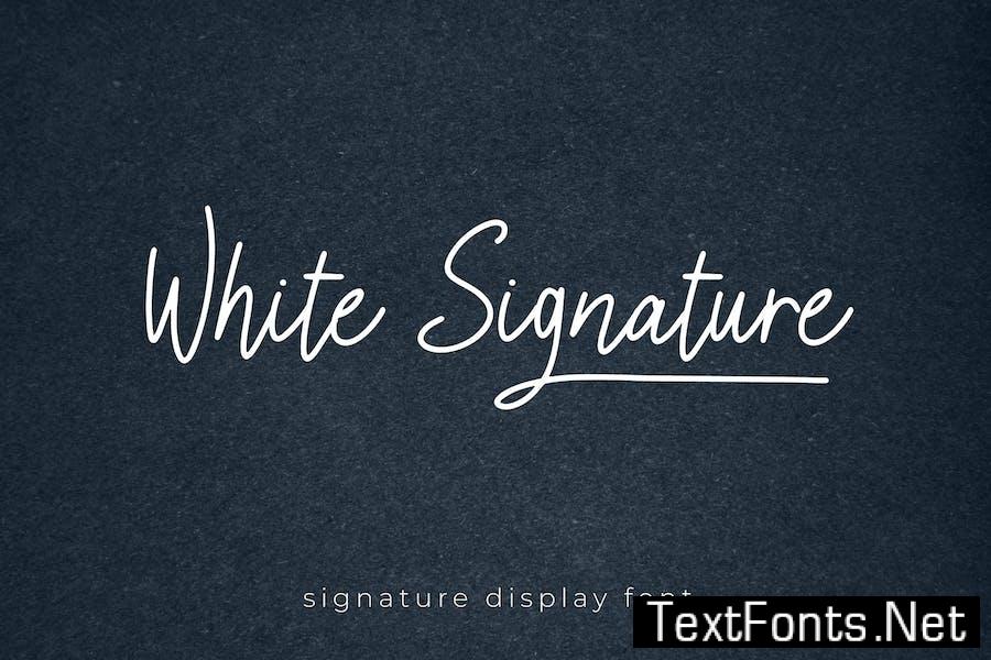 White Signature - Signature Display Font