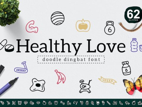 Healthy Love Dingbat Font