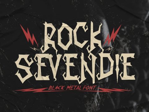 Rock Sevendie - Black Metal Font