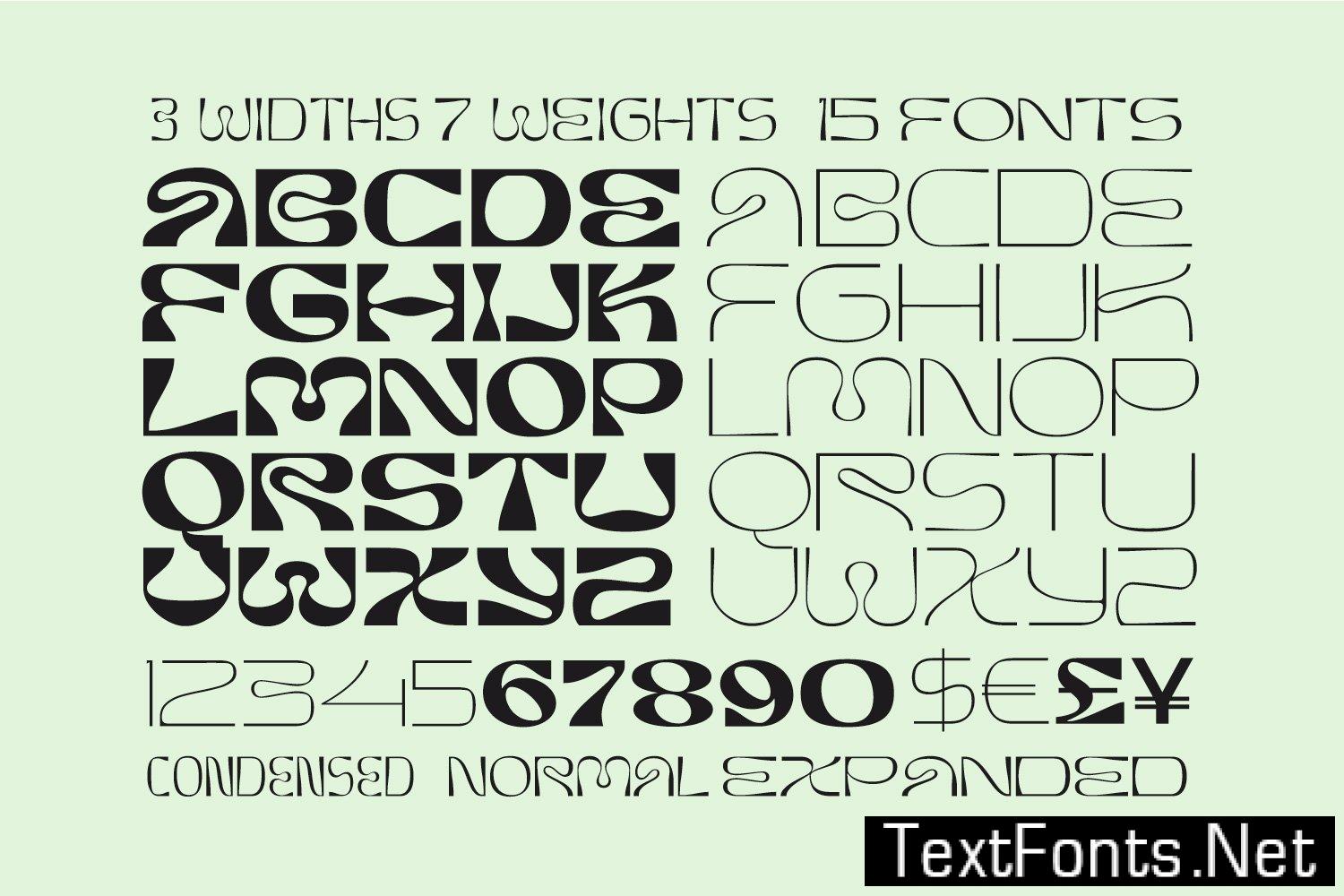 Burra - Psychedelic font