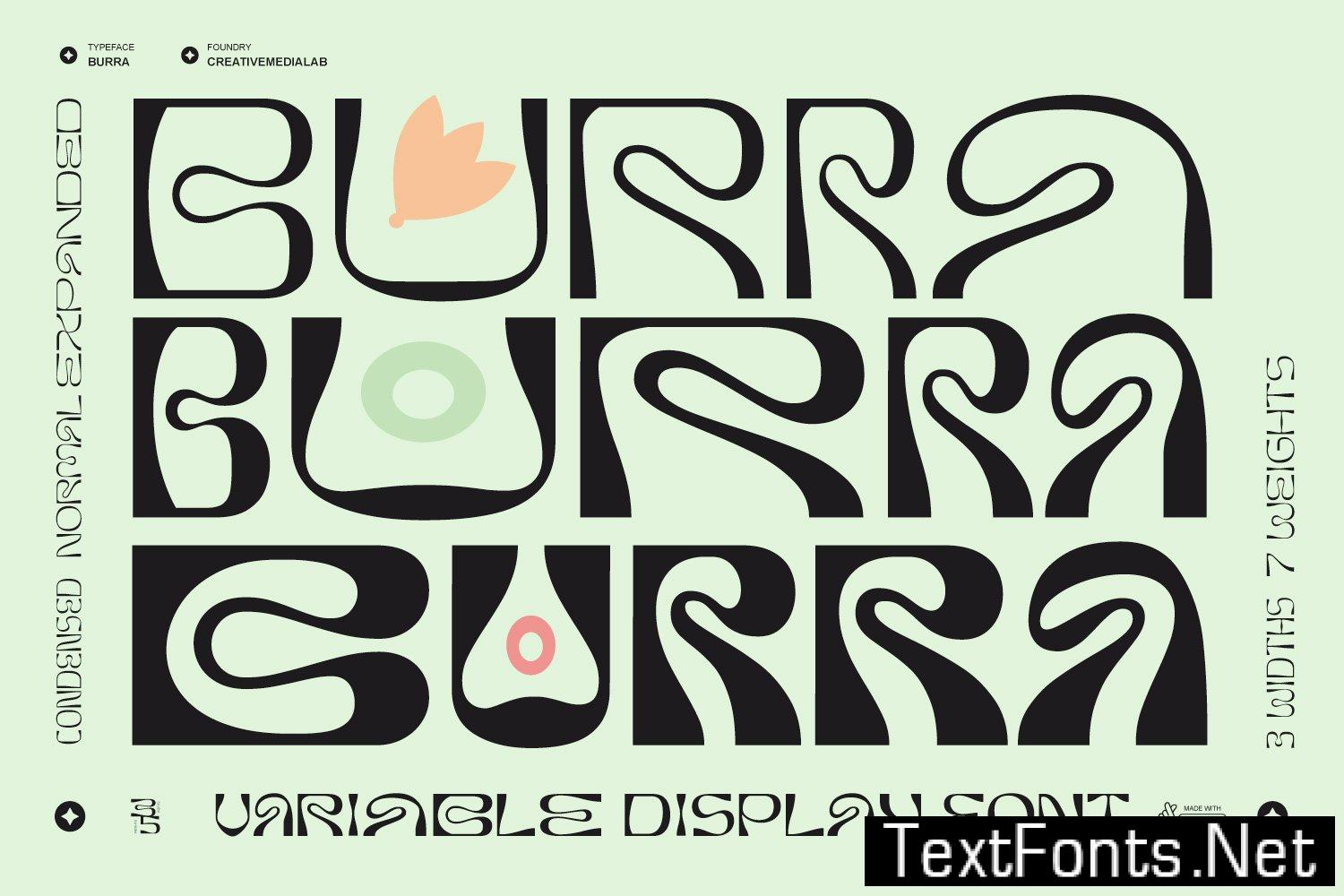 Burra - Psychedelic font