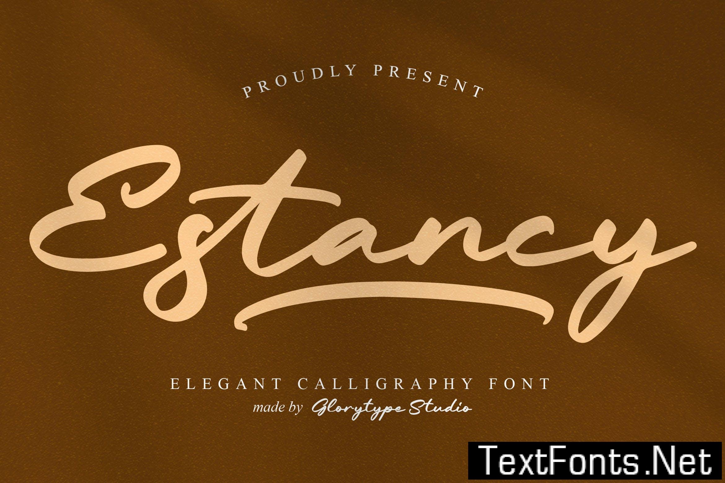 Estancy Elegant Calligraphy Font HBDC4RK