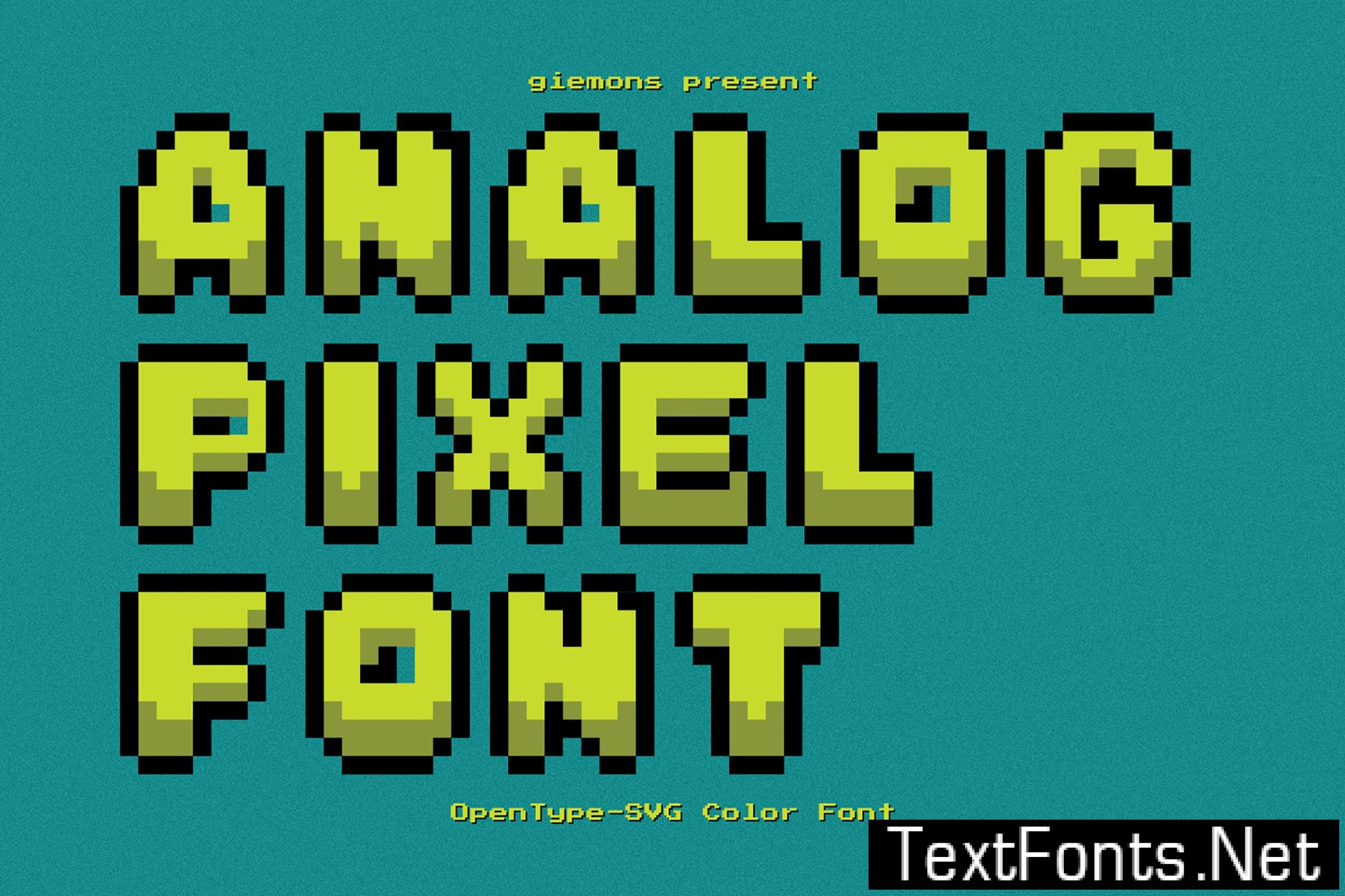 Analog Pixel - SVG Font PAHCZG2