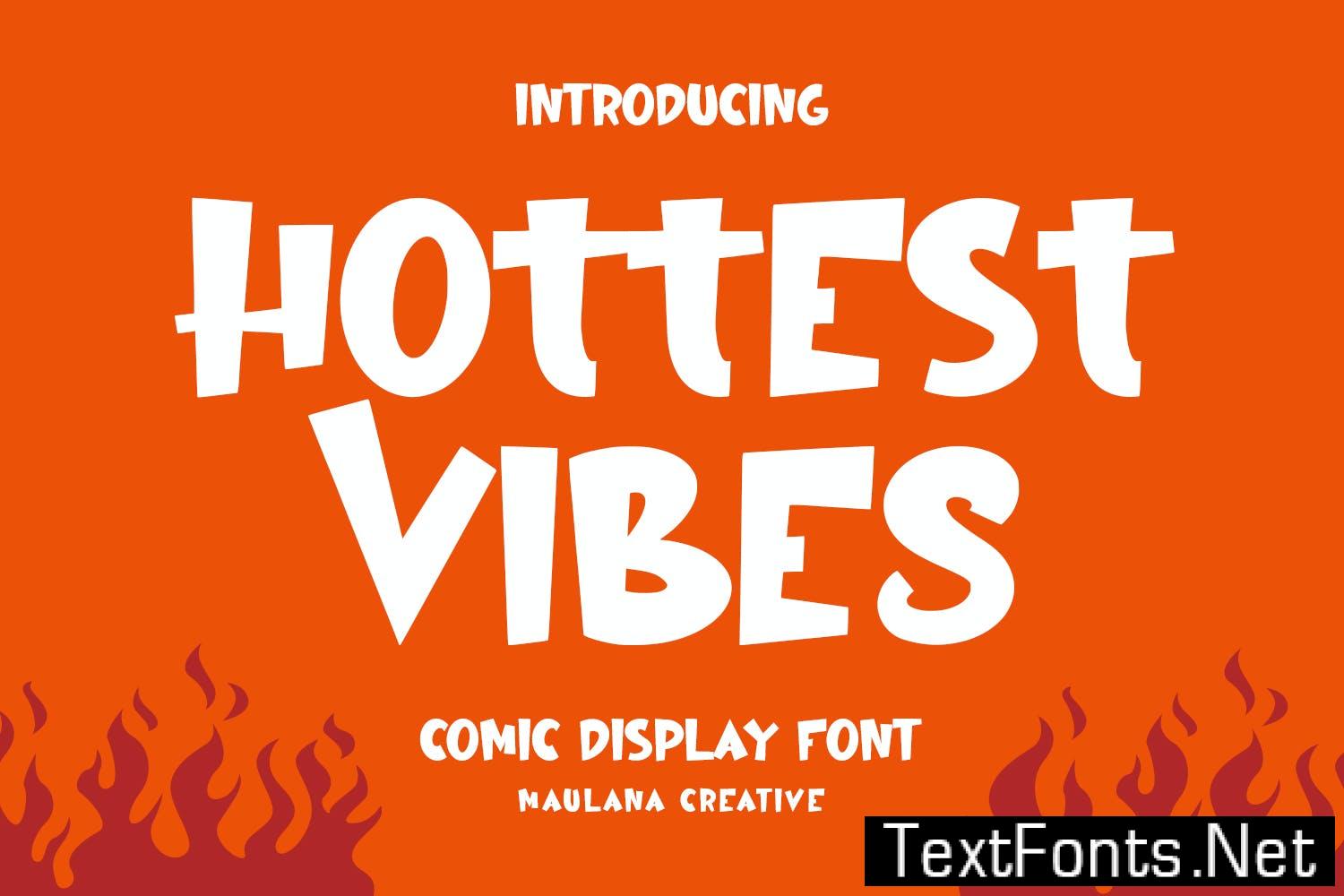 Hottest Vibes Comic Display Font GLZWFUZ