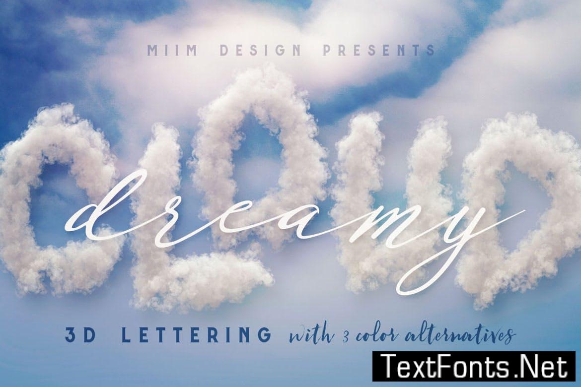 Clouds – 3D Lettering XAJLU4Y