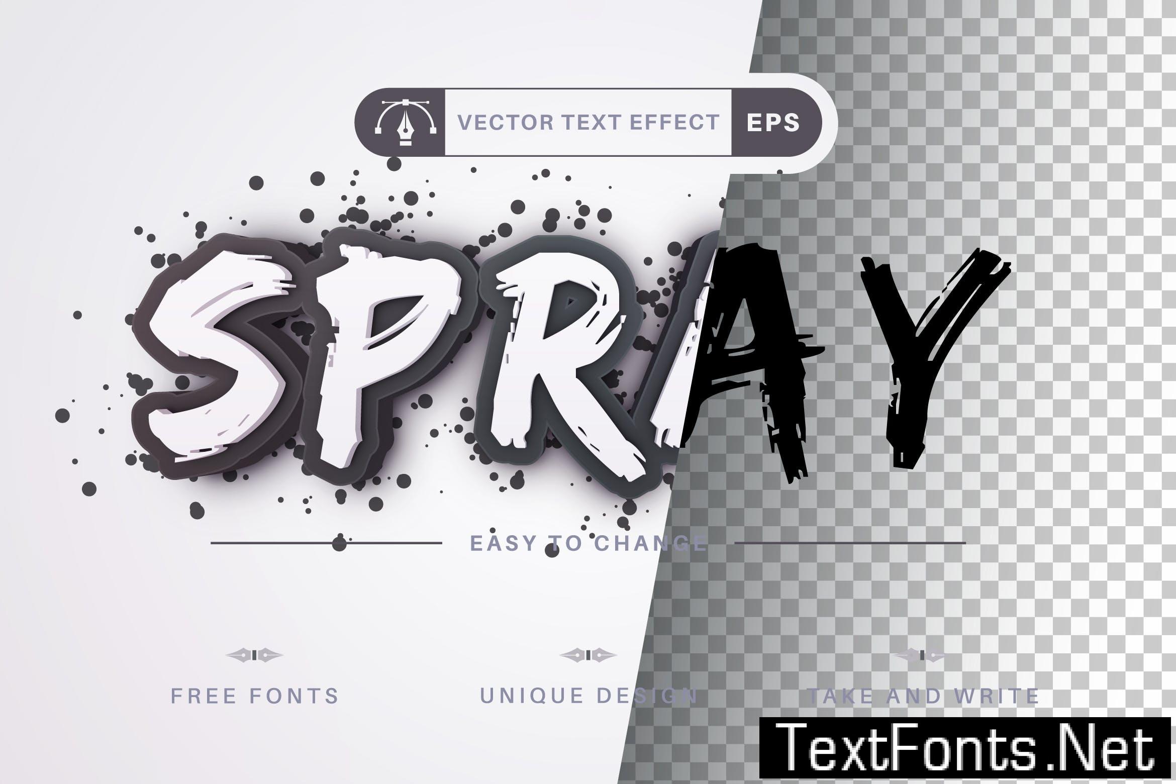 Spray Editable Text Effect Font Style Xuaf6r6