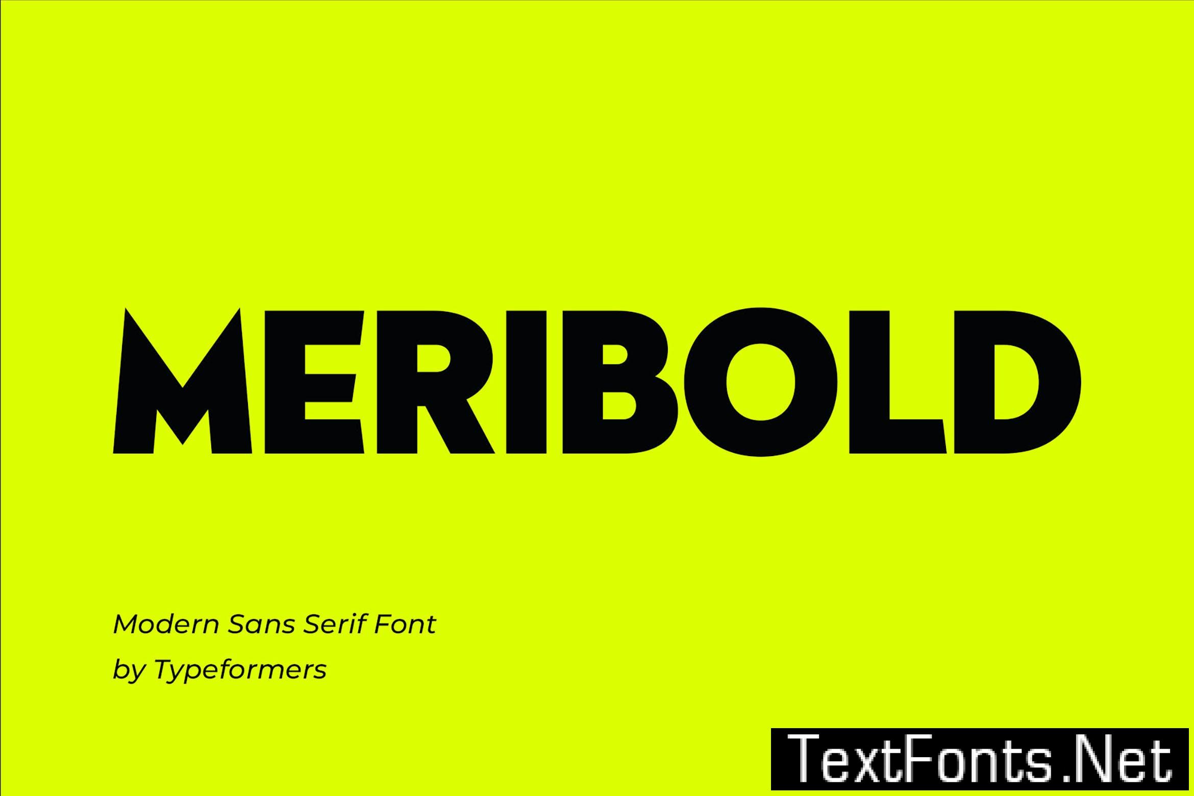 Meribold - Modern Sans Serif CV56HGF