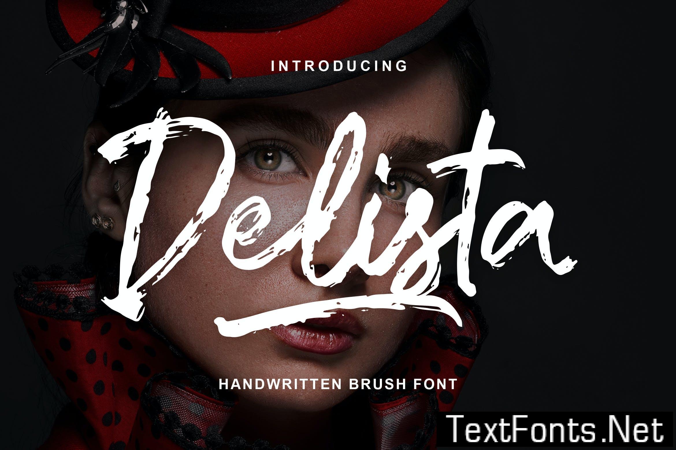 Delista - Handwritten Brush Font ENLZDKA