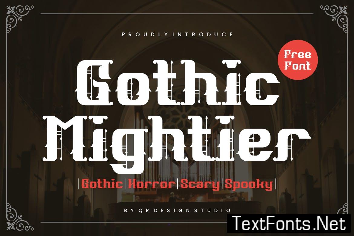 Gothic Mightier - Metal Font MWD82D9