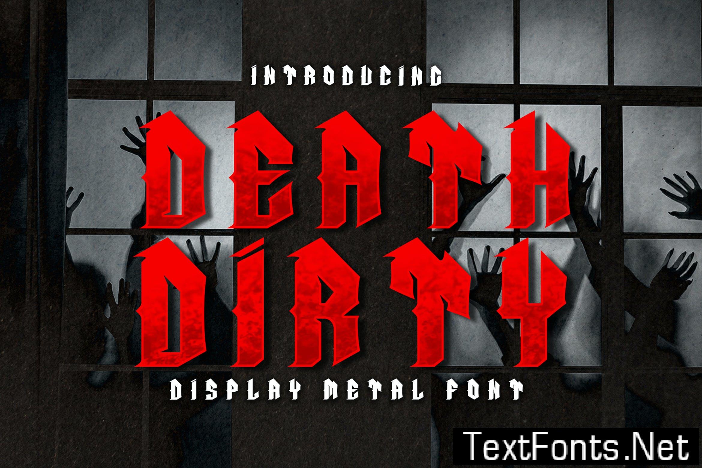 Death Dirty Modern Blackletter Graffiti Font ZB6A3U5