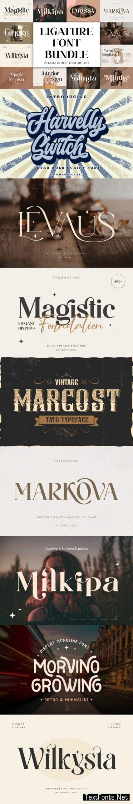 Ligature Font Bundle