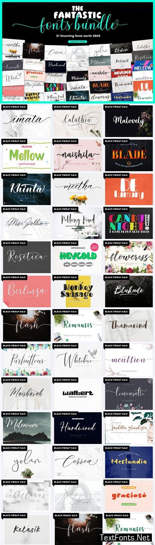 The Fantastic Fonts Bundle - 37 Premium Fonts Worth $605