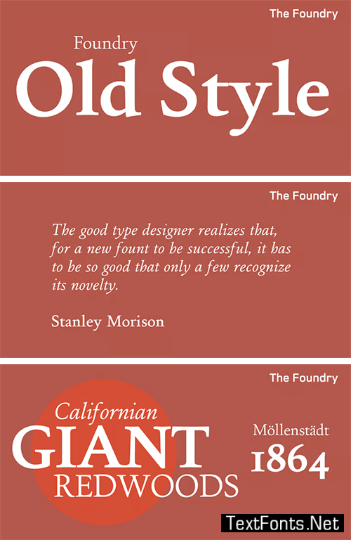 Foundry Old Style Font Family