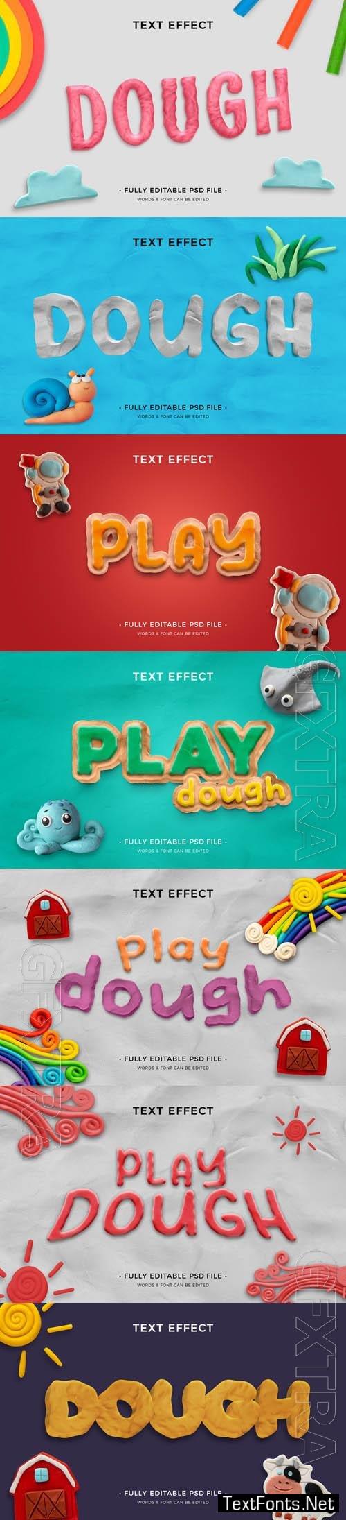 PSD play dough text effect