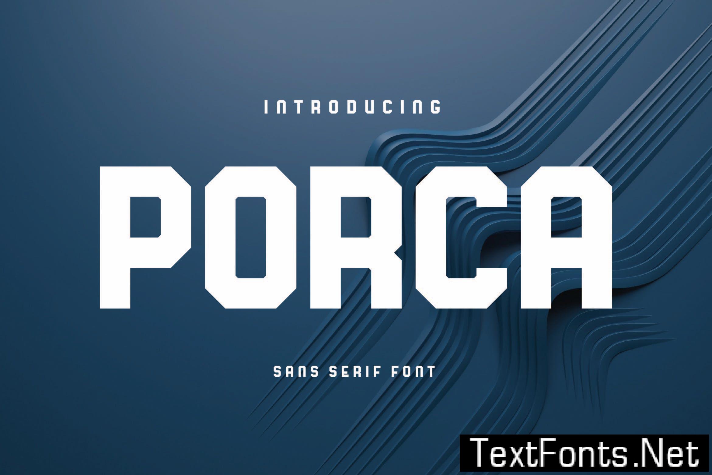 Porca - Sans Serif Font TVHACHG