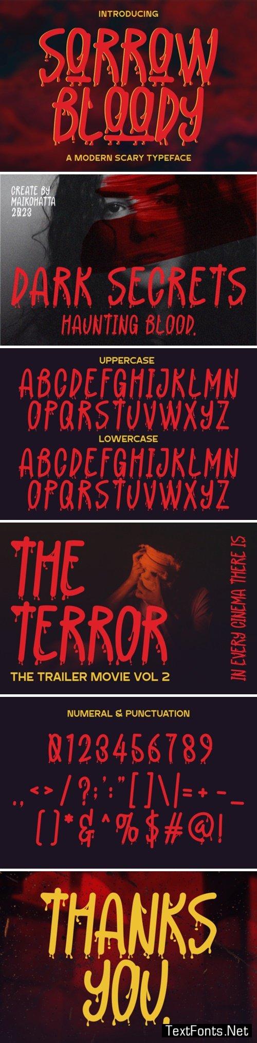 Sorrow Bloody Font