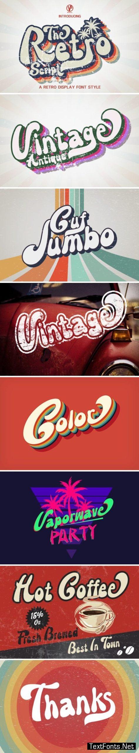 Retro Script Font