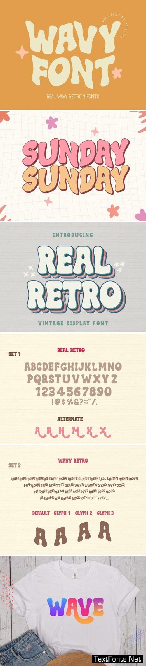 Wavy Retro Font