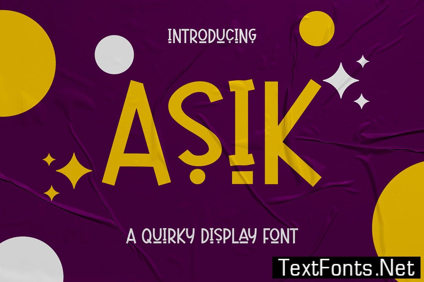 Asik - Quirky Display Font CNH34PA