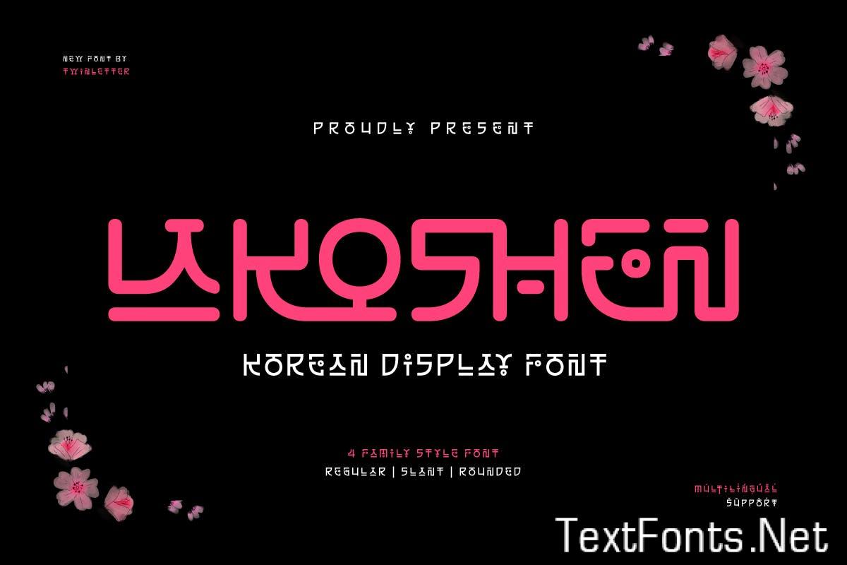 Lakoshen - Korean Style Font QR93ZRZ