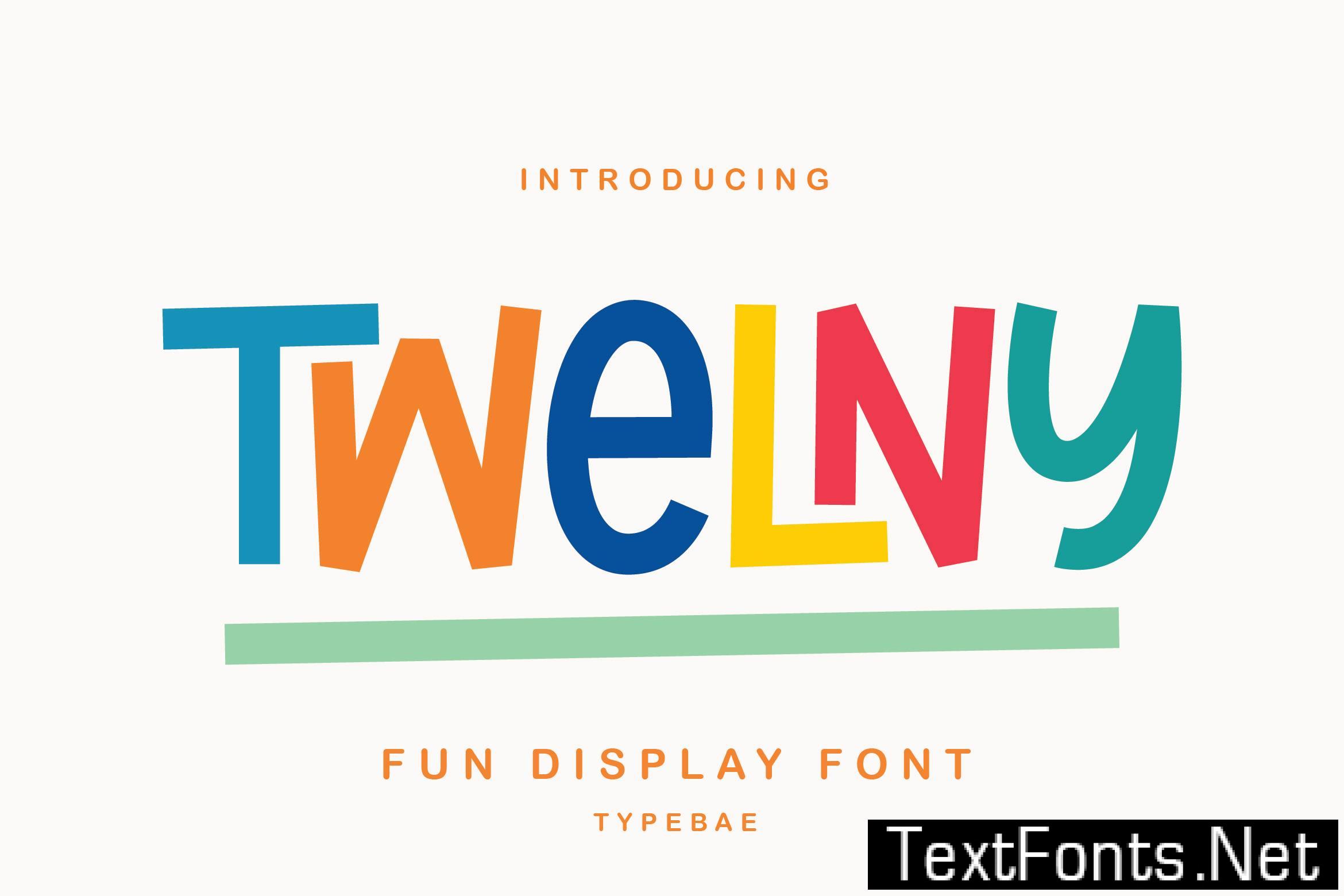 Twelny Quirky and Sweet Display Font 5QH4T28